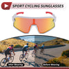 Motorcycle Riding Goggles Red Lens White Red Frame PC Tri-Acetyl Cellulos