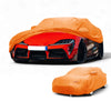 Toyota Supra Car Cover Waterproof All Weather Orange Cotton with Zipper