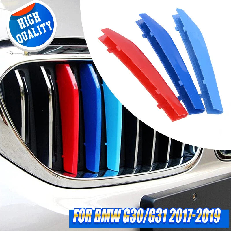 BMW 5 Series G30 G31 M-color Kidney Grille Insert Strips (2017-2023)