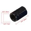 Car & Bicycle Wheel Styling Black Aluminum Tire Valve Caps (Fits Most Models)