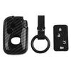 Car Key Cover 1 x ABS & Rubber Carbon Fiber Look