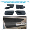 VW Jetta Golf MK5 4 x Black Leather Door Armrest Panel Covers (2005-2010)