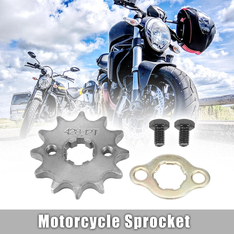 Motorcycle Dirt Bike 12T Front Engine Sprocket Titanium Tone
