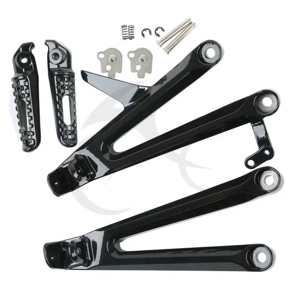 Honda CBR1000RR Black Rear Passenger Foot Pegs Set (2004-2007)