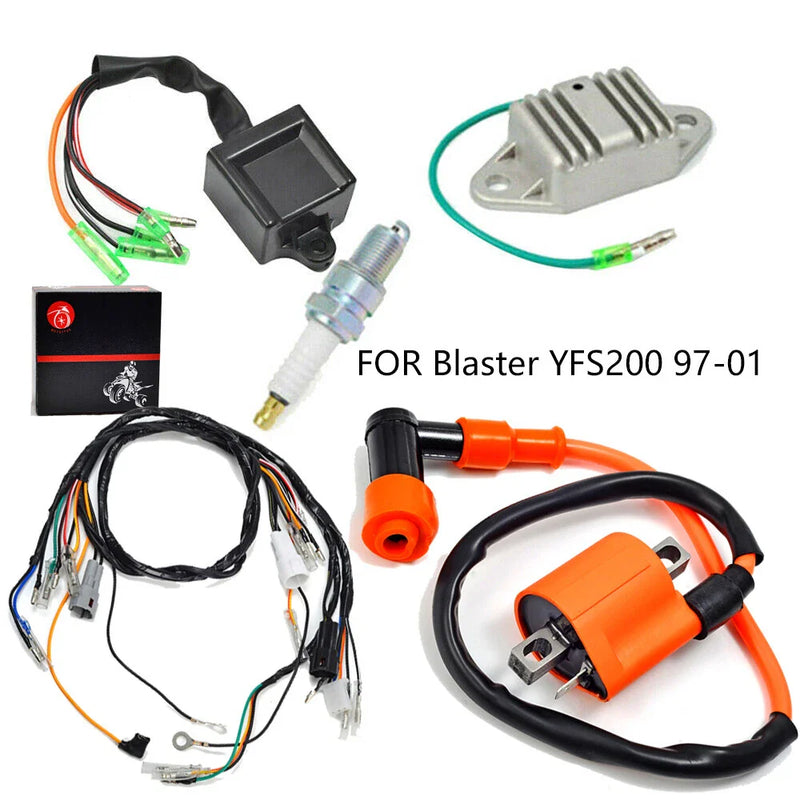 Yamaha Blaster YFS200 Ignition Coil Spark Plug CDI Harness Assy (1997–2001)