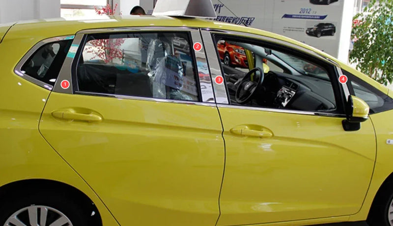 Honda Fit Jazz Steel Center Pillar Post Molding Cover Trim (2014-2020)