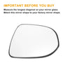 Honda Jazz Right Side White Mirror Glass w/ Back Non-heated (2002-2004)