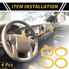 Jeep Wrangler JL AC Vent Dashboard Decoration Rings  Yellow (2018-2020)
