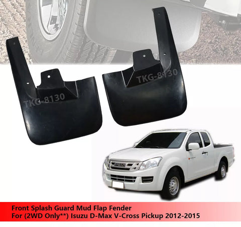 Isuzu D-Max (2WD) 2 x Front Splash Guards (2012-2015)
