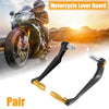 Universal Pair 7/8" Motorcycle Brake Clutch Lever Guard 22mm Gold Tone