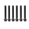 Motorcycle Bike 6pcs M10x50mm Titanium Torx Head Flange Screws