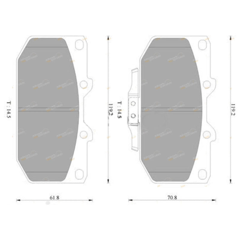 Subaru Forester 2.0L EJ202 EJ205 Brembo Disc Brake Pad Set (2000-2001)