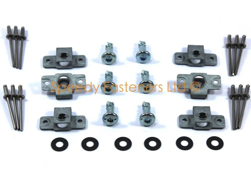 Boulons + dzus Kit Acier Tête de fourche & pare-brise Honda VFR400 NC21 & NC24