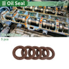 Make Model Oil Seal / 30x46x7mm 5 Pcs / FKM Rubber High Pressure Brown