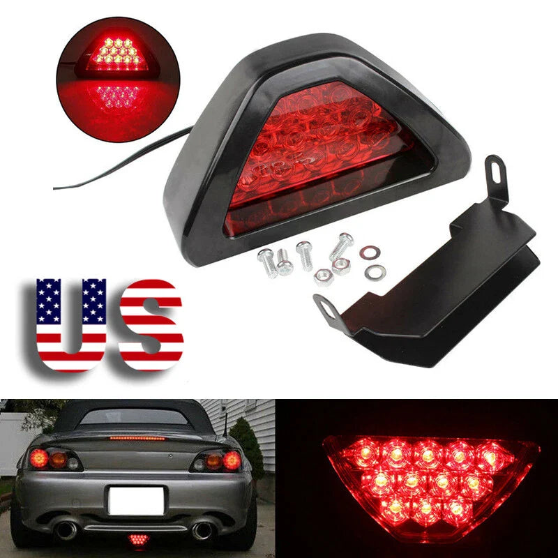 Universal F1 Type Car DRL LED Back Tail Stop Fog Brake Strobe Light Lamp