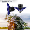 Motorcycle 2 x 0.59" Aluminum Alloy Plastic Slider Frame Blue