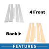 Lexus ES (2002-2006) Chrome Silver Tone 6 Pcs Door Pillar Window Trim