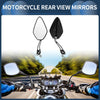 M8/M10 Motorcycle Rear View Mirror Handlebar Mirror Black Aluminum Alloy