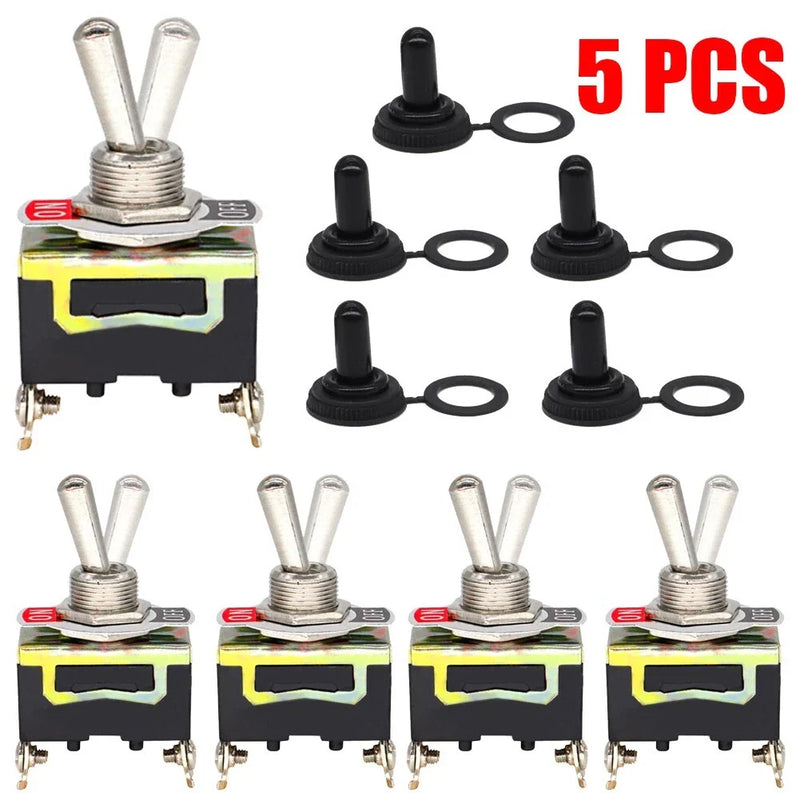 Car Dash Light Marine Boat 5x Toggle Switch 12V ON/OFF
