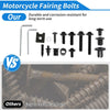 Honda Dirt Bike Aluminum Rubber Black Windshield Bolts