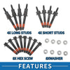 Dodge Jeep Engine Exhaust Manifold Stud Bolt Nut Kit 24 x