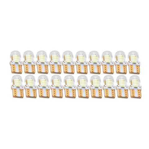 Auto 20 x T10 194 168 W5W COB LED License Plate Dome Map Light Bulbs