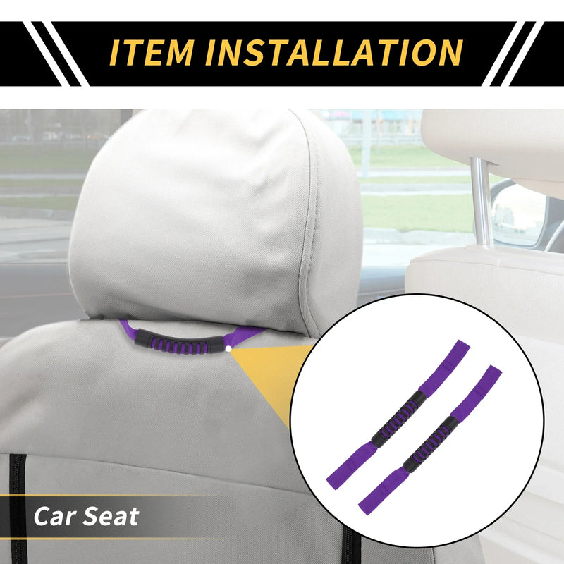 Jeep Wrangler (2018-2023) - Purple Grab Handle 2 x Headrest Grab Handles
