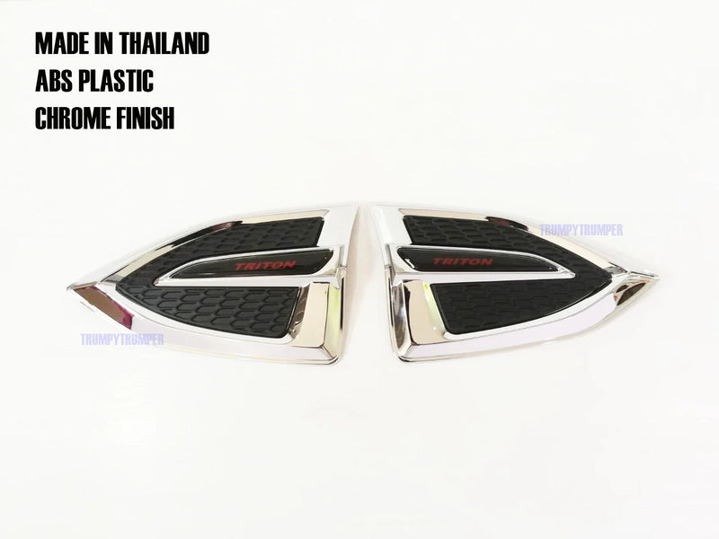 Mitsubishi L200 Triton Pickup Chrome Side Vent Door Cover Trim (2015-2019)