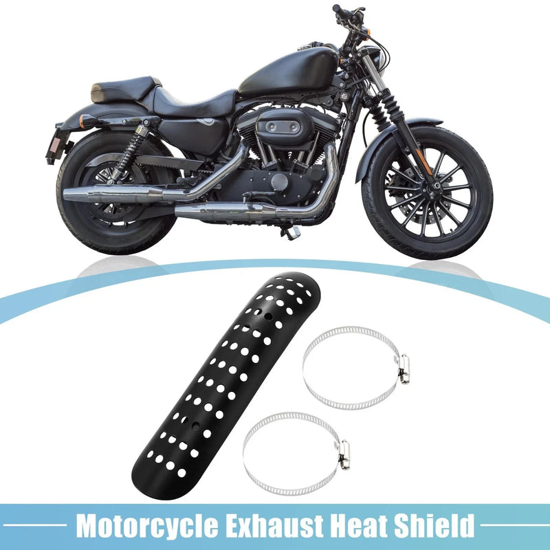 Universal Motorcycle Exhaust Hole Heat Shield Cover 20-70mm Clamp