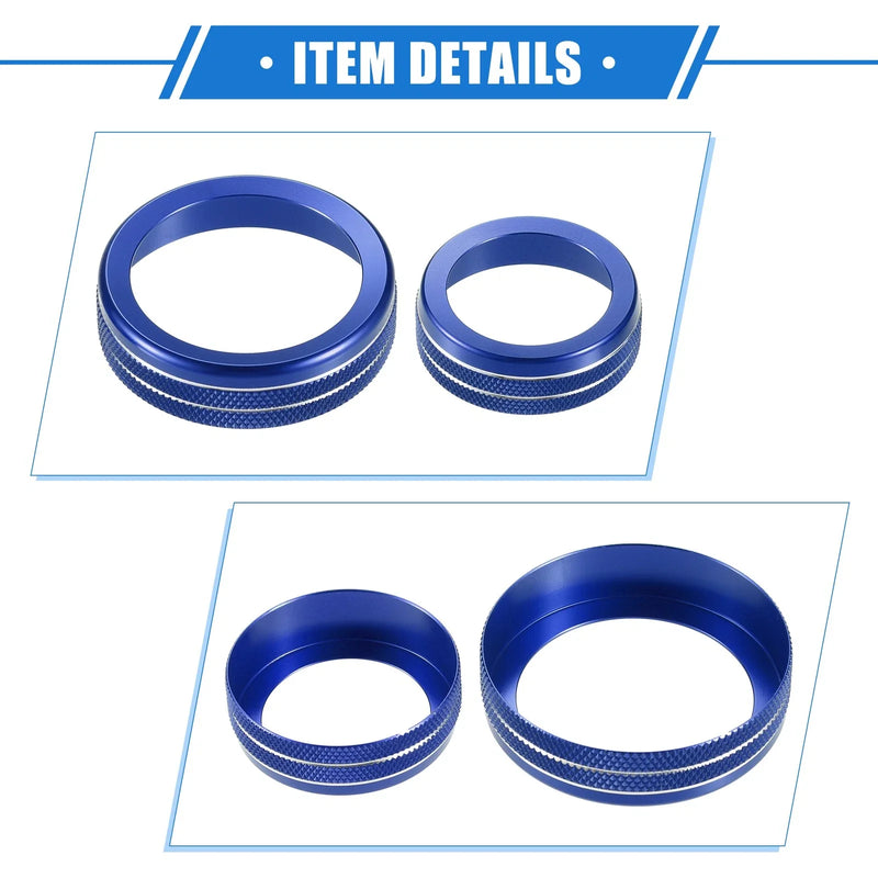 Ford F150 4 x AC Audio Volume Tune Switch Knob Ring Covers (2021-2023)