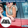Acura MDX Black 6 x Door Pillar Window Trim (2007 - 2013)
