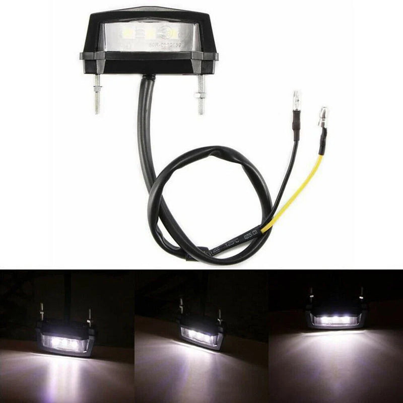 Motorcycle 1 x 3 LED Motorcycle Rear Tail License Plate Light Lamp 12V