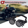 Motorcycle Riding Goggles Black Lens Black Frame Glass ABS Cycling Sunglasses