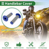 Motorcycle 7/8 22mm Hand Grips Cover Rubber Blue