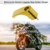 L-Shape Aluminum Alloy Motorcycle Hanging Hook 1 Set Gold Tone 46mm Length