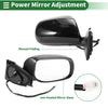 Toyota Yaris Hatchback Right Side Door Mirror Manual Folding Gloss Black