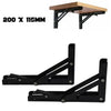MOTORHOME Stainless Steel Black Campervan 2 x Finish Folding Bracket