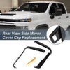Chevrolet Silverado GMC Rearview Mirror Cover Cap Gloss Black