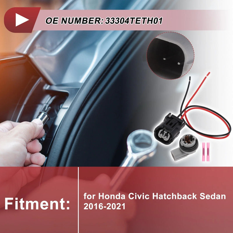 Honda Civic Hatchback Sedan Side Marker Light Socket Wiring (2016-2021)