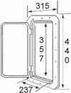 Access Hatch Caravan Boat Marine White 440mm x 315mm Deluxe Made in Italy
