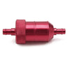 Motorcycle 8mm Dia Hose Aluminum Alloy Fuel Filter Cleaner Red