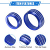 Dodge Dart (2012-2018) Blue 3 Pcs Tune Switch Knob Ring Cover