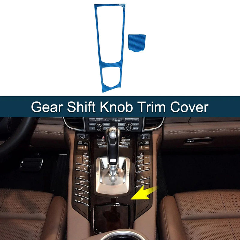 Porsche Panamera (2010-2016) Light Blue ABS Gear Shift Knob Cover Sticker