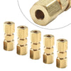 Brass Brake Line Compression Fitting Unions 3/16" OD 5pcs