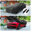 Dodge Challenger 2008-2023 with Zipper, Black Waterproof Car Cover