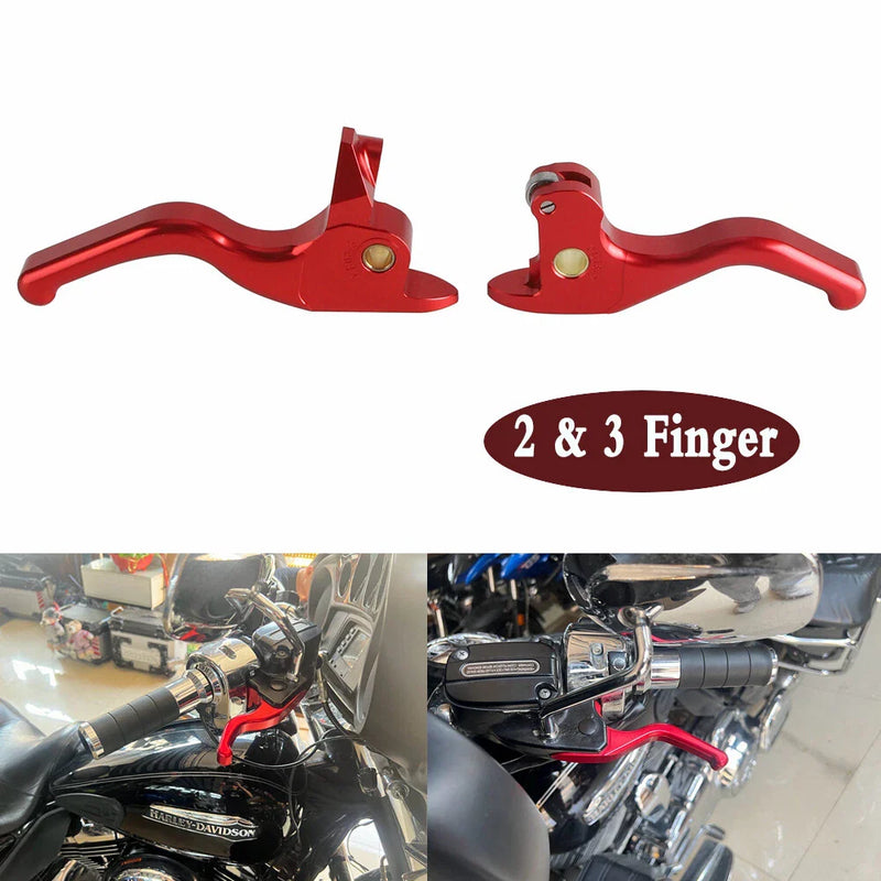 Harley Touring Electra Glide Finger Hand Brake Clutch Levers (14-16)