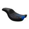 Harley Dyna Low Rider Black & Blue Driver & Passenger Seat (2006-2017)
