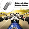 Motorcycle Mirror Handlebar Extender 10mm Aluminum Alloy Titanium Tone