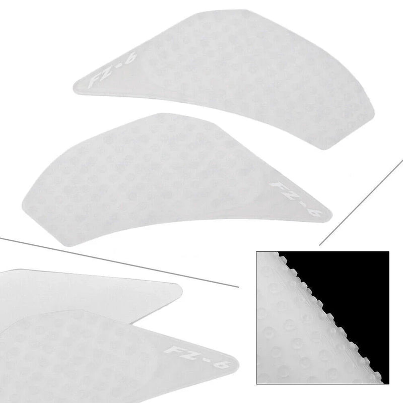 YAMAHA FZ6 2006-2010 Gas Tank Traction Side Pad Knee Grip Decal White