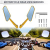 M8/M10 Motorcycle Rear View Mirrors Prismatic Gold Tone Aluminum Alloy
